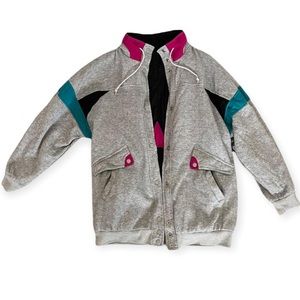 VINTAGE Be In The Current Seen 80s Color Block Reversible Windbreaker